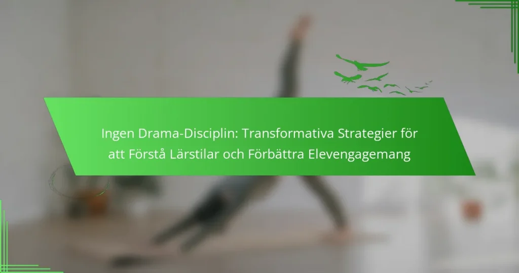 Ingen Drama-Disciplin: Transformativa Strategier för att Förstå Lärstilar och Förbättra Elevengagemang