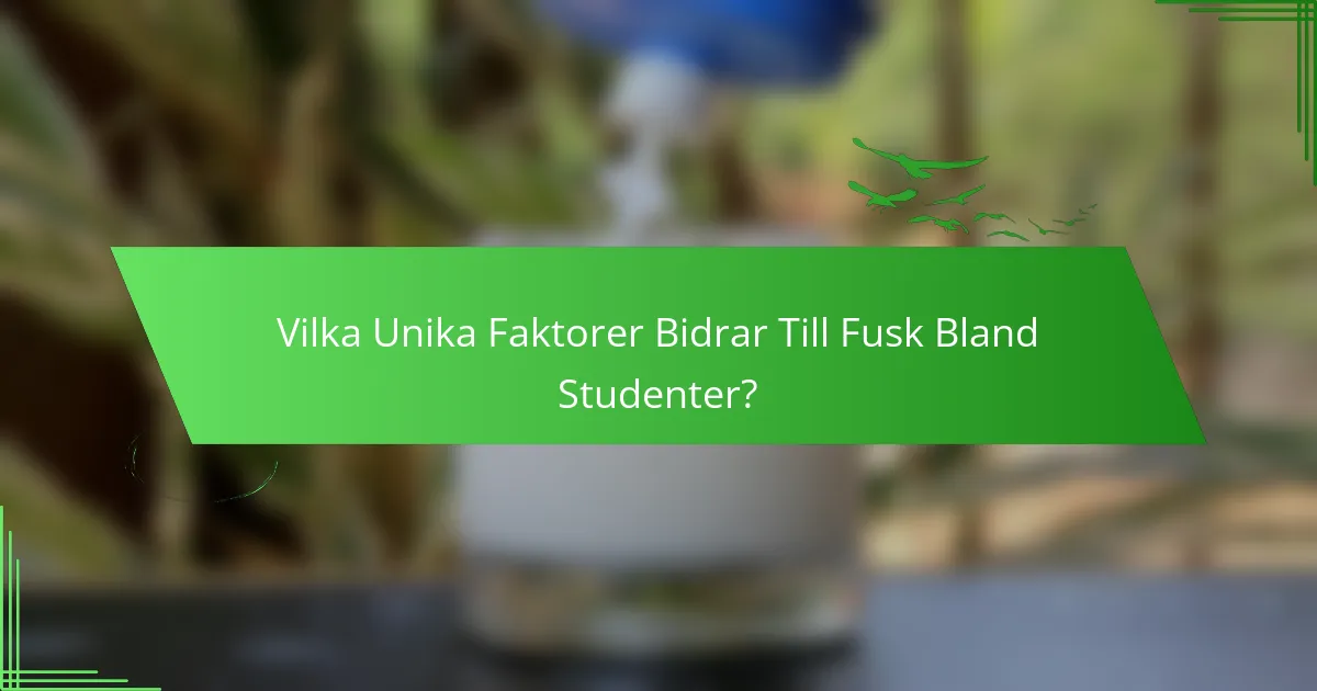 Vilka Unika Faktorer Bidrar Till Fusk Bland Studenter?